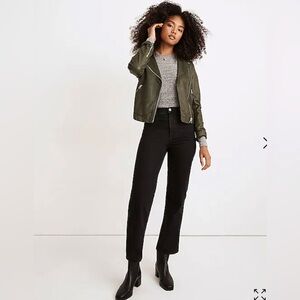 Madewell petite Slim Wide Leg Crop Jean